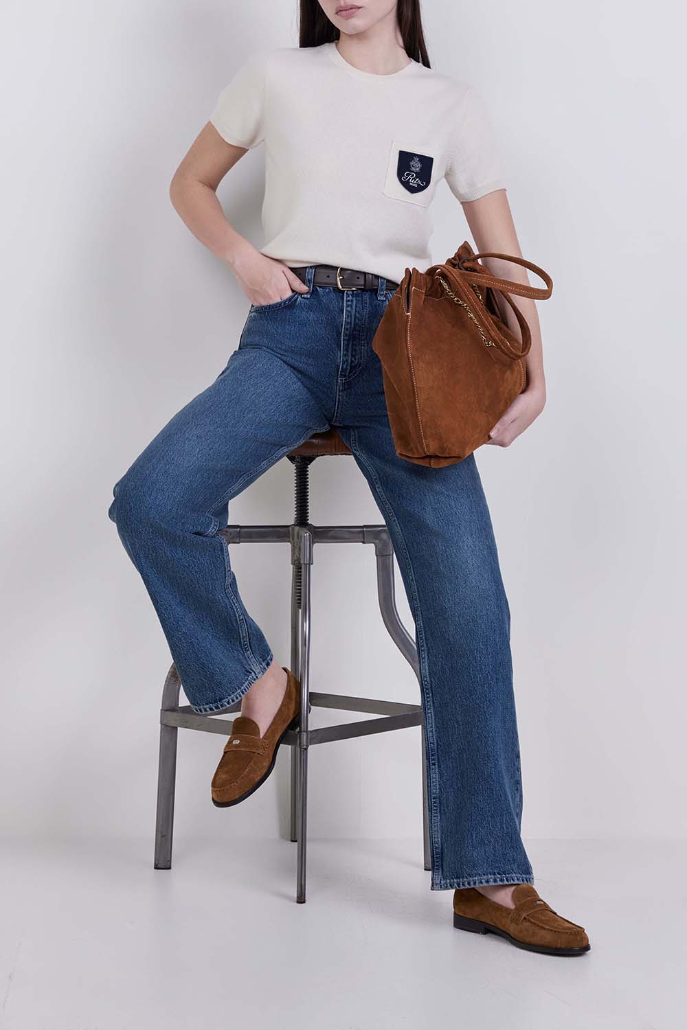 מכנסי ג'ינס בגזרה ישרה